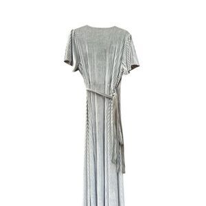 Baltic Born Women's Maxi Wrap Dress Meghan Ribbed Velvet Sage Green Sz XL